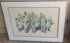J FERRENDEN 75/200 Ltd Ed Lithographie Dr Arzt Chirurg Diagnose Satire Medic - Bild 1 von 14
