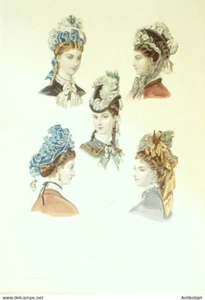 Gravure La Mode illustrée 1875 n°43 (maison Aubert) - Picture 1 of 1