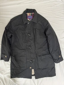 Vintage Gant Coat Black Down Insulated Men’s Large Cotton Shell Parka - Picture 1 of 13