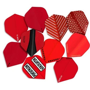 Red Darts Flights (10 Sets) Standardform verschiedene gemischte Marken - Bild 1 von 1