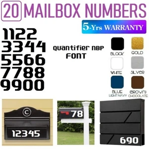 1" 2" 3" 4" Address Mailbox Unit Door Wall Numbers Decal Stickers QUANTIFIER  - Picture 1 of 5