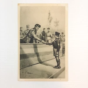 Antike Postkarte Propaganda Faschismus Der Tischpreis Buchserie Muskete - Bild 1 von 2