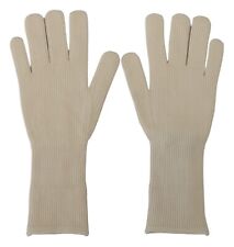 DOLCE & GABBANA Gloves Mens White Cashmere Knitted Hands Mitten s. 9 / M 300usd