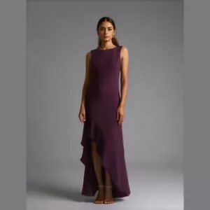 Neu 188 $ Vince Camuto ärmelloses Kleid mit Rüschen vorne pflaume ~ Größe 8 - Bild 1 von 8