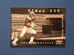 2001 Fleer Genuine Final Cut Jamal Anderson Authentic Game Worn Uniform Falcons