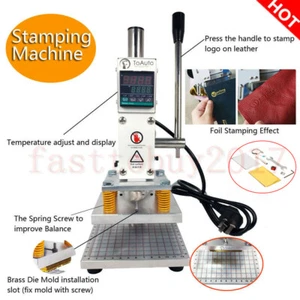 Digital Hot Foil Stamping Embossing Machine Leather Bronzing 5x7cm Upgraded - Picture 1 of 11