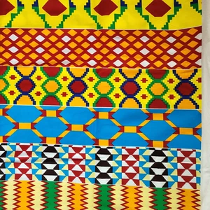 Maranatha Wax Block Fabric Colorful African Tribal Geometric Southwest 46x208 - Picture 1 of 9
