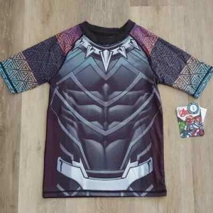 NWT Marvel Avengers Youth Boys UV50 Graphic Swim Rash Guard Size M - Picture 1 of 6