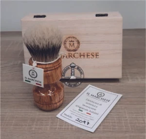 IL MARCHESE PENNELLO DA BARBA ulivo lucido TASSO silvertip made italy - Imagen 1 de 1