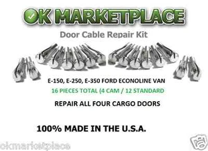 Kit de reparación de extremos de cable de manija de puerta de furgoneta Ford E150, E250, E350 (16 extremos de reparación) 4B12A - Imagen 1 de 10