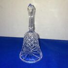 Crystal Cut Glass 5" Dinner Bell With Diamond And Fan Pattern - Estate Find