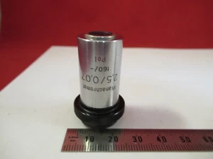 ZEISS GERMANY POLARIZER POL OBJECTIVE 2.5X /160 MICROSCOPE PART AS PIC &12-A-26 - Picture 1 of 7