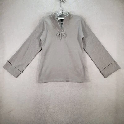 Suéter De Colección Jeanne Pierre Mujer Talla L Gris Lana de Cordero Angora Arco Único Pullover Foto 1 de 4
