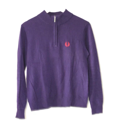 Fred Perry high Neck 1/2 Zip Pullover Wool/ Cashmere Sweater  - sz S - Image 1 of 4