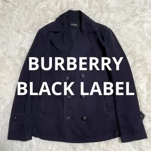 BURBERRY BLACK LABEL Men's pea coat Navy Asian size M US size S from JP - Picture 1 of 11