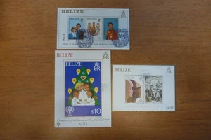 BELIZE 1980/81 Miniature Sheets x 3 USED - Picture 1 of 1