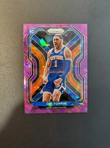 2020-21 Prizm Obi Toppin Prizms Cracked Purple Ice RC Rookie Card #280 /175 - Picture 1 of 2