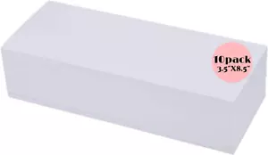 10 Pack 50Sheets 3.5"X8.5" Plain Notepads-Memo Pads-Scratch Pads-White Blank - Picture 1 of 12