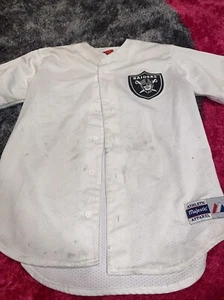 Vtg Jersey Oakland Raiders Football Majestic NFL Baseball 90s USA Made L - Picture 1 of 11