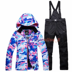 Outdoor Sports Winter Womens Ski Suit Ski Salopettes Jacket Snow Pants Snowsuits - Picture 1 of 23