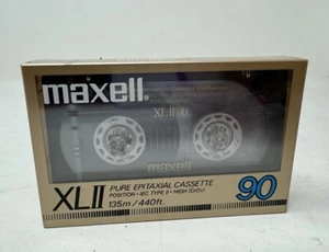 MAXELL XLII 90 PURE EPITAXIAL BLANK CHROME AUDIO CASSETTE TAPE (1986 ) NEW - Picture 1 of 4