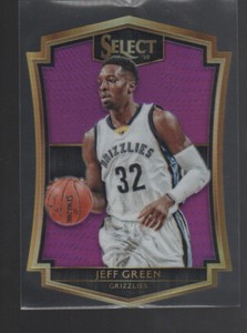 JEFF GREEN 2015-16 PANINI SELECT PURPLE  PRIZMS CARD #184  /99