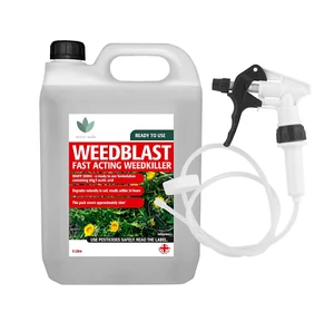 5L Industrial Weed Killer Strong, Fast Acting Weedkiller with Long Hose Trigger - Picture 1 of 4