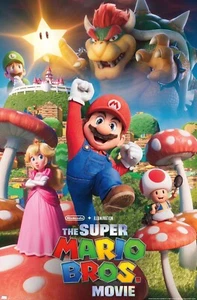 The Super Mario Bros. Movie Mushroom Kingdom Key Art Poster 22x34 - Picture 1 of 1
