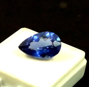 8 to 10 ct Natural Pear Cut Blue Tanzania Tanzanite Loose Gemstone Certified - Picture 1 of 5
