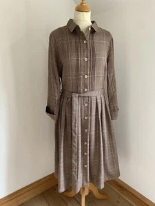 Lindy Bop Charlotte Rustic Check Vintage Style Tweed Shirt Dress | BNWT Size 18 - Picture 1 of 9