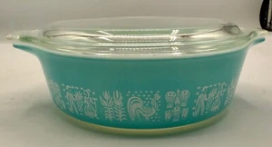 Piatto casseruola Pyrex Butterprint Amish: 2" x 6"* con coperchio* 24288H S133 - Foto 1 di 6