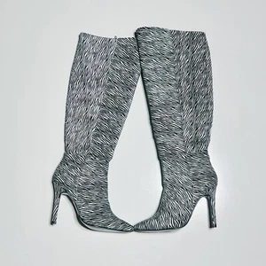 Mont Collection Zebra Knee High Boots Size 7.5 - Picture 1 of 6