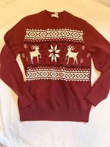 Vintage Dockers red and white reindeer sweater MED