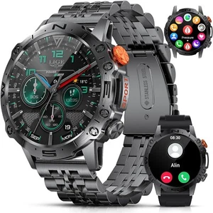 Smartwatch Herren Telefonfunktion Armbanduhr Watch für iPhone Huawei Samsung Tab - Bild 1 von 6