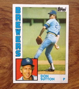 Don Sutton Milwaukee Brewers Topps 1984 Baseball Card . Free UK P&P - Picture 1 of 3
