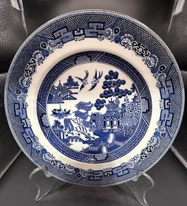 10 Inch Dinner Plate Pattern Blue Willow By Johnson Bros England Vintage - Picture 1 of 4