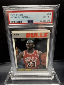 1987 Fleer Michael Jordan Chicago Bulls Basketball #59 PSA 4 - Bild 1 von 2