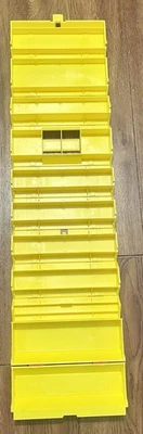 Vintage ROLYKIT Storage System Organizer Box  Yellow Pink Sewing Crafts Tools - Image 1 of 4