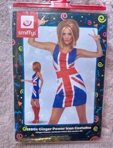1990's Ginger Spice Power Icon Fancy Dress Costume British Flag Dress Size XL - Picture 1 of 2
