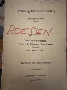 1951 Lycoming Historical Society Painter Severin Roesen not quite forgotten - Bild 1 von 2