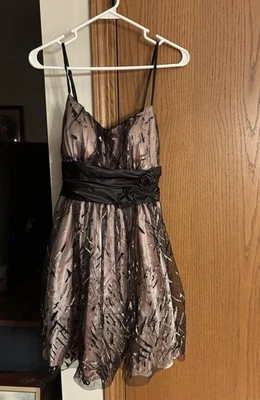 Vintage Deb Y2K  Black Mini Homecoming Prom Dress Glittery Sparkly Size 9/10-LN - Image 1 of 4