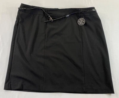 women's skirt size 24W black back zipper mini slimming belt polyester blend - Image 1 of 4