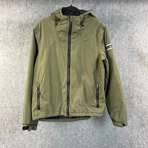 Henri-Lloyd Mens Keel Jacket Large Khaki Green Full Zip Hooded - Picture 1 of 10