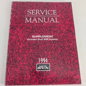 1994 Subaru SVX Service Manual Supplement Dual SRS System MSA5T9405A - Picture 1 of 6