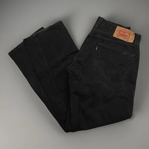 Levis 501 Herren Jeans Größe 34x30 (33X27) Schwarz Regular Fit Gerades Bein Knopfleiste - Bild 1 von 12