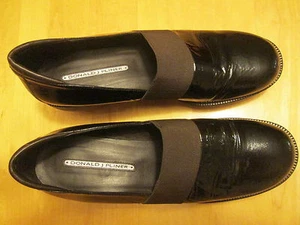 DONALD J. PLINER Black Nubuck Leather NOCOL Wedge Platform Shoes 9.5 M E2 - Picture 1 of 8