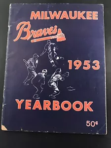 1953 Milwaukee Braves Annuario/Foto di Boston Braves Warren Spahn/Mathews VG - Foto 1 di 5