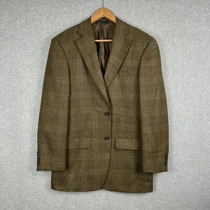 Pendleton Men's Sport Coat Blazer Two Button Brown Wool Size 40R Shoulder Pads - Picture 1 of 13
