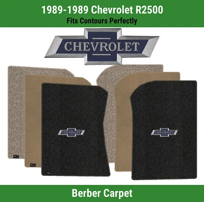 Lloyd Berber Front Carpet Mats for '89 Chevrolet R2500 w/Centennial Bowtie Logo - Image 1 of 4