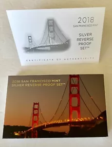 2018 S US Mint Silber REVERSE Proof 10 Coin Set 50th Anniversary in Box, OGP, COA - Bild 1 von 5
